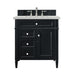 Brittany 30" Single Vanity, Black Onyx, w/ 3 CM Ethereal Noctis Silestone Top
