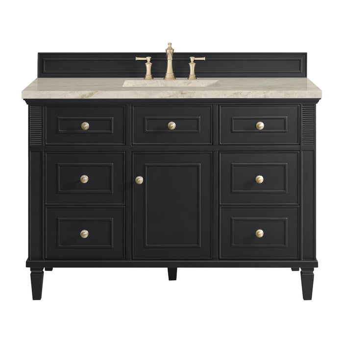 Lorelai 48" Single Vanity, Black Onyx, w/ 3 CM Tajnar Eclos Top