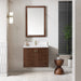 James Martin Amberly 30" Single Bathroom Vanity in Mid-Century Walnut, shown in a bathroom setting