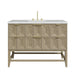 Emmeline 48" Single Vanity, Pebble Oak w/ 3 CM Ethereal Noctis Silestone Top