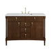 Kinnsden 48" Single Vanity, Sable Oak w/ 3 CM White Zeus Silestone Top
