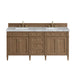 Brittany 72" Double Vanity, Bright White Vanity w/ 3 CM Lime Delight Silestone Top