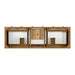 Malibu 72" Double Vanity, Amber Birch w/ 3 CM Eternal Jasmine Pearl Top w/ FreePower Wireless Charger