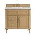 Lorelai 36" Single Vanity, Light Natural Oak w/ 3 CM Eternal Jasmine Pearl Silestone Top