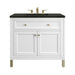 Chicago 36" Single Vanity, Glossy White, w/ 3 CM Phantome Eclos Top