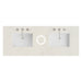 60" Double Top, 3CM Siberian Silestone w/ Sink & FreePower Wireless Charger