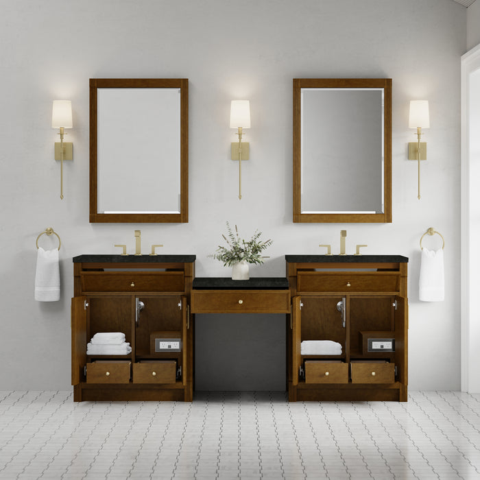 James Martin Vanities Bellshire 84" Dual Vanity Set with 24" Make-Up Counter