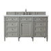 Brittany 60" Single Vanity, Smokey Celadon w/ 3 CM Eternal Jasmine Pearl Top w/FreePower Wireless Charger