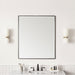 James Martin Rohe 36" Rectangular Mirror in Matte Black, shown in a bathroom setting