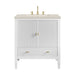 Myrrin 30" Single Vanity, Bright White w/ 3 CM Siberian Silestone Top