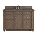 Bristol 48" Single Vanity, Whitewashed Walnut w/ 3 CM Charcoal Soapstone Silestone Top