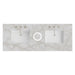 60" Double Top, 3 CM Victorian Silver Silestone w/ Sink & FreePower Wireless Charger