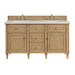 Lorelai 60" Double Vanity, Bright White w/ 3 CM White Zeus Silestone Top