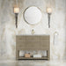 James Martin Lucian 48" Single Bathroom Vanity in Pebble Oak, shown in a bathroom setting
