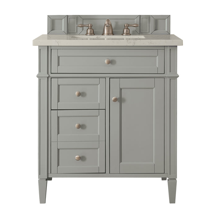 Brittany 30" Single Vanity, Urban Gray, w/ 3 CM Siberian Silestone Top