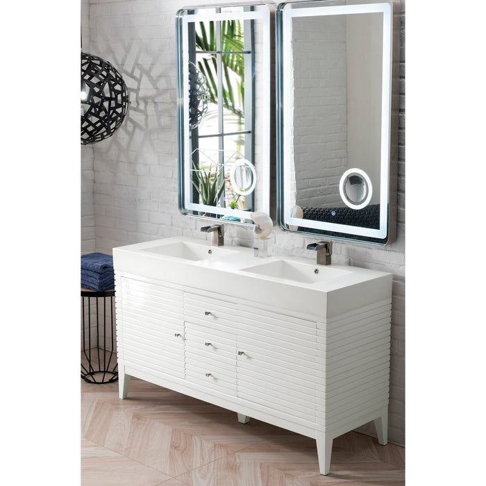 James Martin Vanities Linear 59" Double Bathroom Vanity