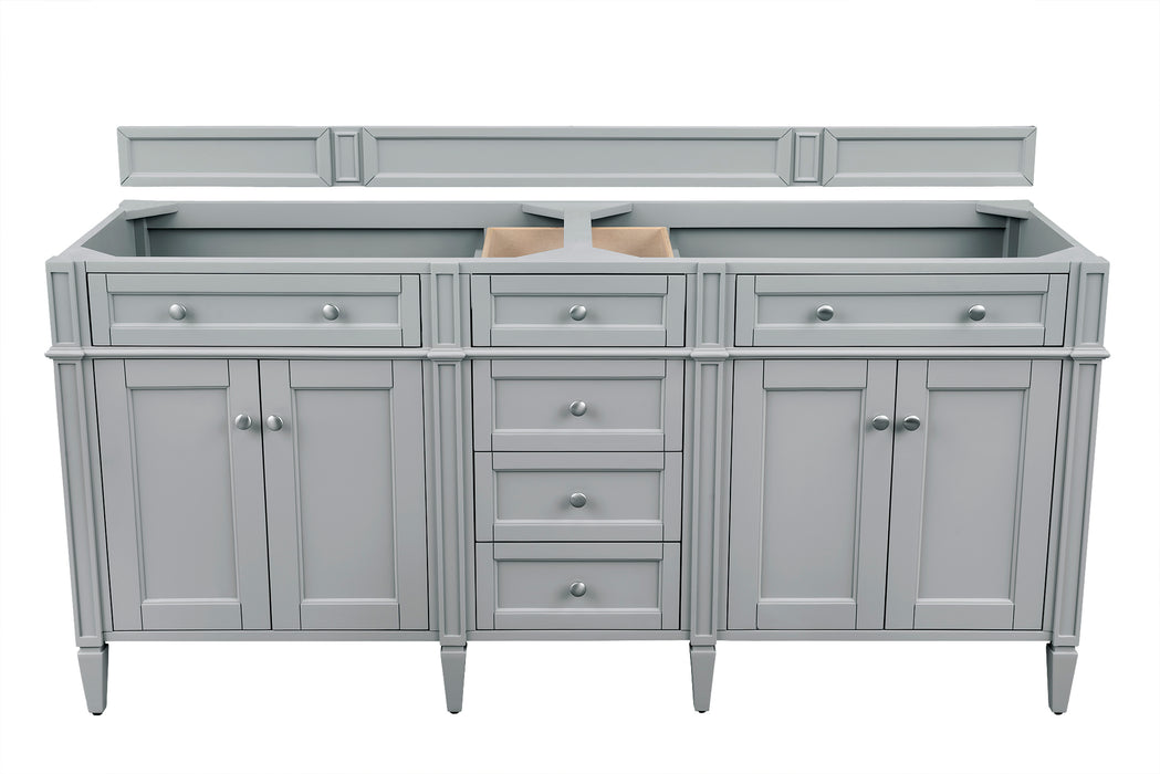 Brittany 72" Double Vanity Cabinet, Black Onyx