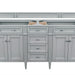 Brittany 72" Double Vanity Cabinet, Black Onyx