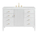 Myrrin 48" Single Vanity, Bright White w/ 3 CM Ethereal Noctis Silestone Top
