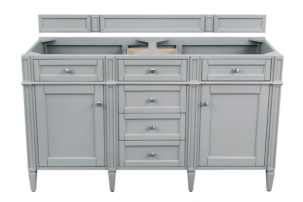 Brittany 60" Double Vanity Cabinet, Black Onyx