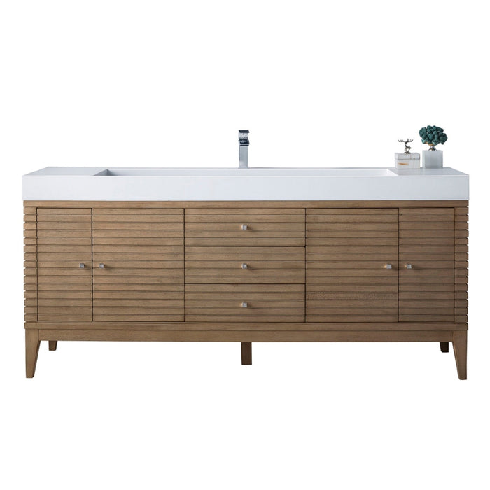 James Martin Vanities Linear 72" Single Bathroom Vanity