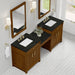 James Martin Vanities Bellshire 84" Dual Vanity Set with 24" Make-Up Counter