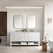 Breckenridge 72" Double Vanity, Serenity Blue, w/ 3 CM Tajnar Eclos Top w/FreePower Wireless Charger