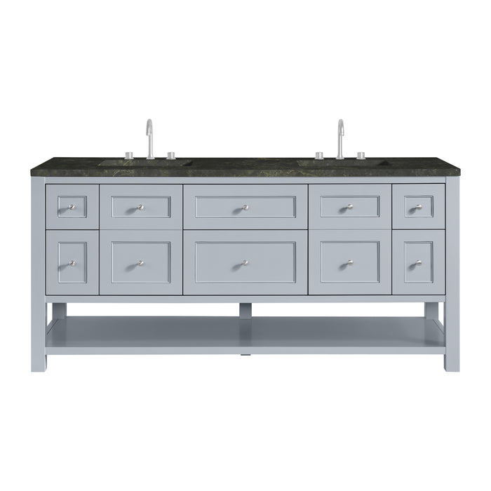 Breckenridge 72" Double Vanity, Smokey Celadon, w/ 3 CM Phantome Eclos Top