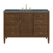 Myrrin 48" Single Vanity, Carbon Oak w/ 3 CM Parisien Bleu Silestone Top w/FreePower Wireless Charger
