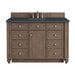Bristol 48" Single Vanity, Saddle Brown, w/ 3 CM Siberian Silestone Top w/FreePower Wireless Charger