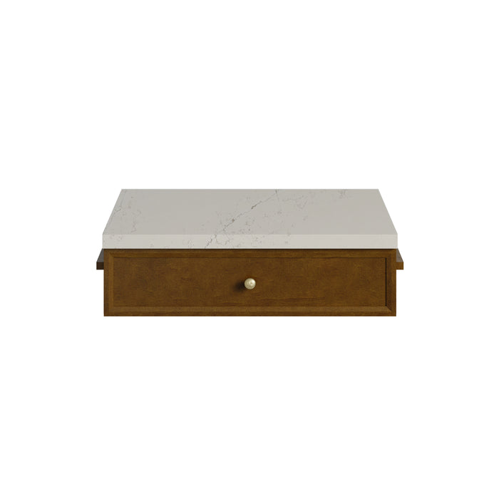 Bellshire 24" Drawer Unit, Honey Oak w/ 3 CM Siberian Silestone Top