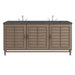 Portland 72" Double Vanity Whitewashed Walnut w/ 3 CM Parisien Bleu Silestone Top