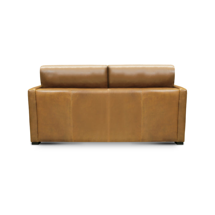 GTR Raffa 100% Top Grain Leather Contemporary Loveseat Sofa