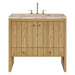 Hudson 36" Single Vanity, Light Natural Oak, w/ 3 CM Tajnar Eclos Top