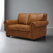 GTR Toulouse Brown Leather Loveseat