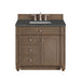 Bristol 36" Single Vanity, Whitewashed Walnut w/ 3 CM Parisien Bleu Silestone Top