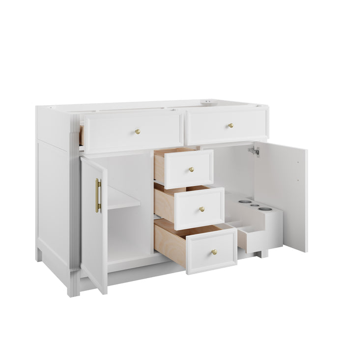 Bellshire 48" Single Vanity, Honey Oak w/ 3 CM Parisien Bleu Silestone Top