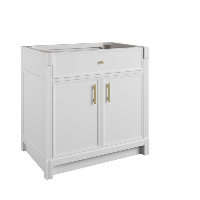 Bellshire 36" Single Vanity Cabinet, Bright White