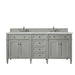 Brittany 72" Double Vanity, Smokey Celadon w/ 3 CM Ethereal Noctis Top w/FreePower Wireless Charger