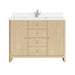 Gracyn 48" Single Vanity, Coastal Driftwood, w/ 3 CM White Zeus Quartz Top