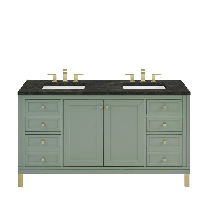 Chicago 60" Double Vanity, Smokey Celadon