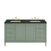 Chicago 60" Double Vanity, Smokey Celadon