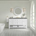 Breckenridge 60" Single Vanity, Whitewashed Oak, w/ 3 CM Ethereal Noctis Quartz Top