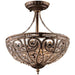 Elizabethan Dark Bronze Semi Flush Mount