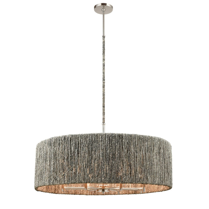 Elk Abaca Polished Nickel 8 Light Chandelier 32513/8