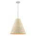 Elk Abaca Textured White 1 Light Pendant 32456/1