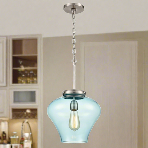 Elk Lighting Amore Satin Nickel 1 Light Pendant