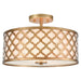 Elk Arabesque Bronzed Gold 3 Light Semi-Flushmount 75135/3