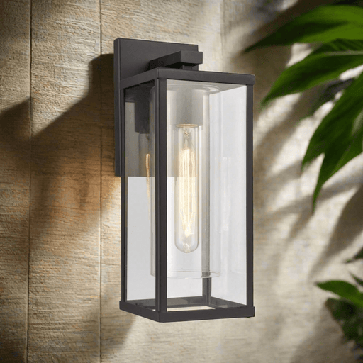 Elk Lighting Augusta Matte Black 1 Light Outdoor Wall Sconce