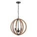 Elk Barrow Matte Black 3 Light Chandelier 81405/3